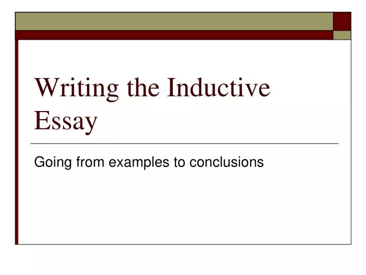 inductive essay format