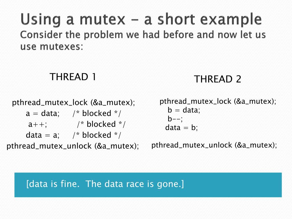 PPT Synchronizing threads with mutexes PowerPoint Presentation, free