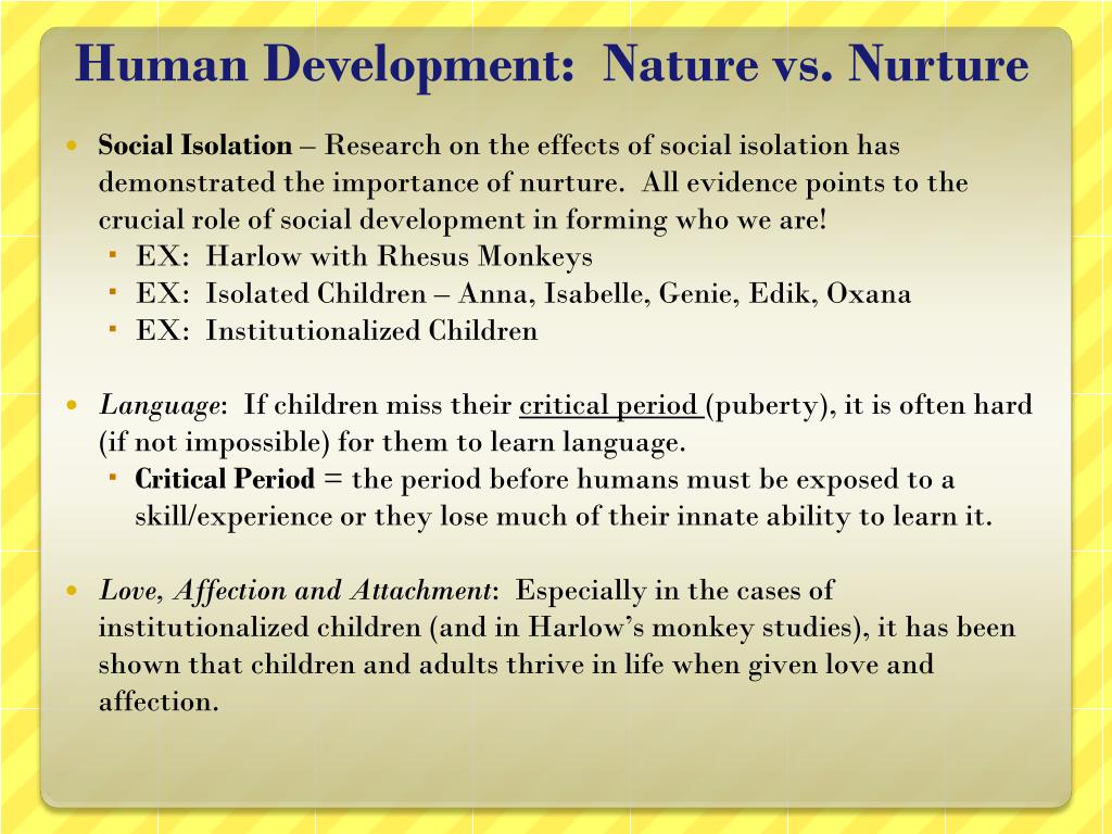 human development nature and nurture essay