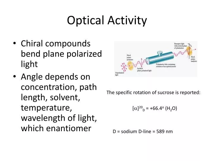 ppt optical activity powerpoint presentation id 2203095 optical rotation