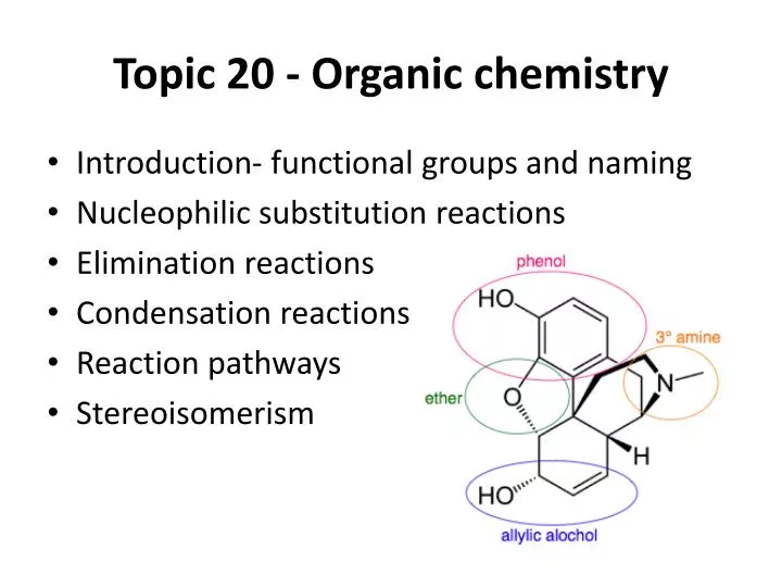research topics on organic chemistry