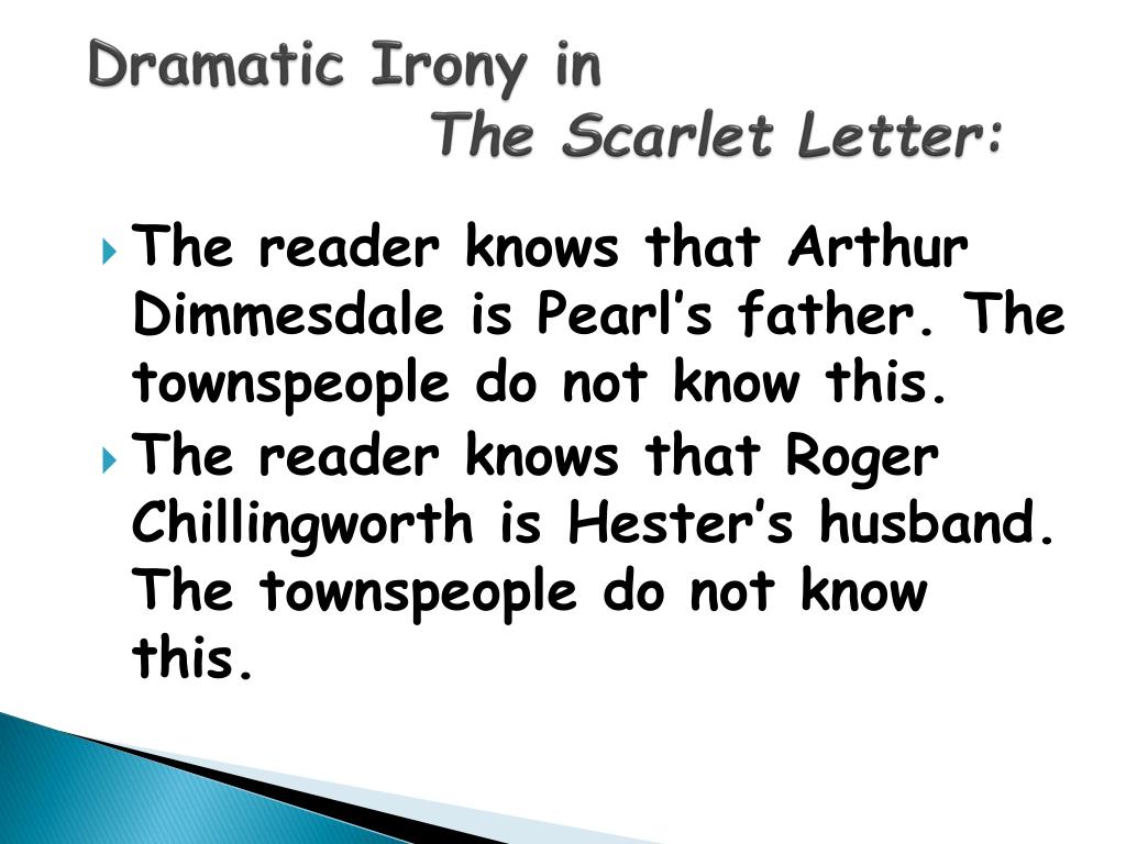 dramatic irony in the scarlet letter