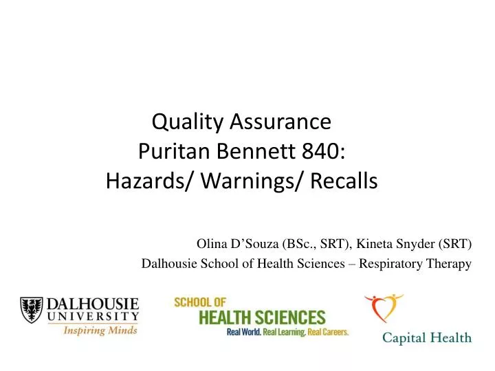 quality assurance puritan bennett 840 hazards warnings recalls n.