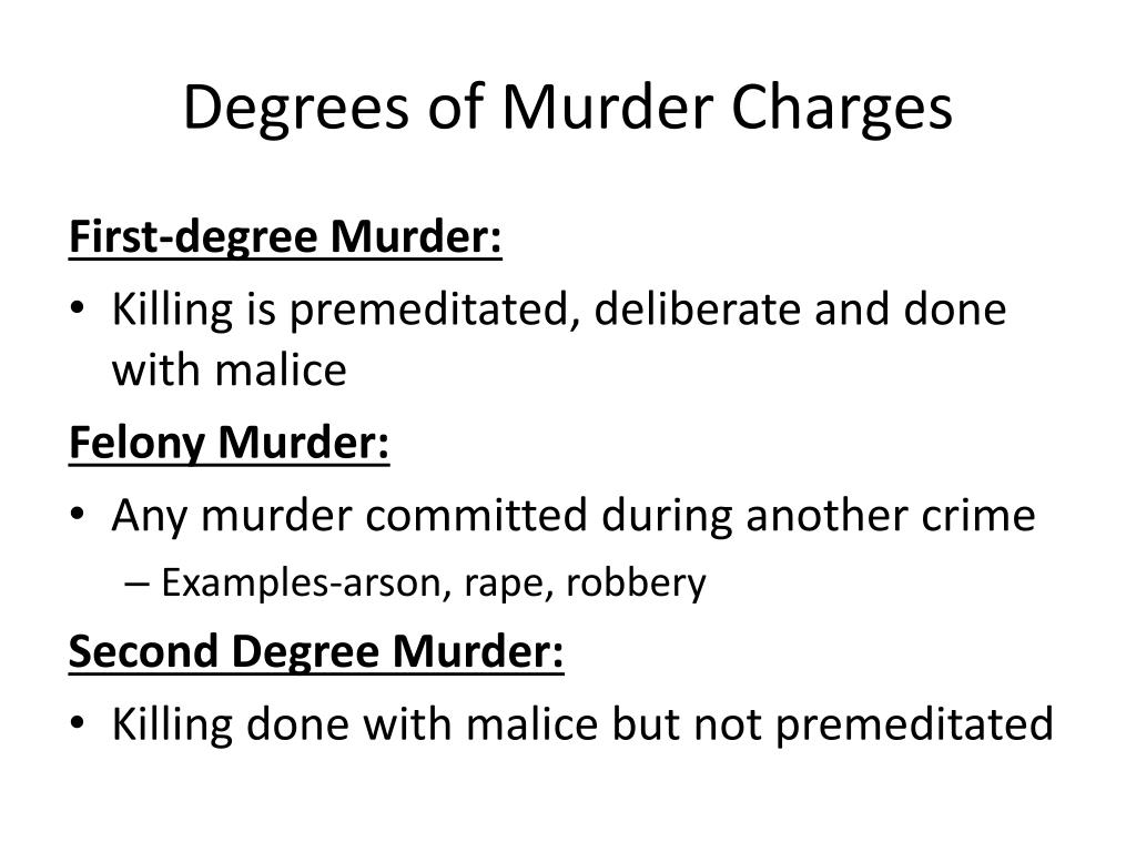 murder charges