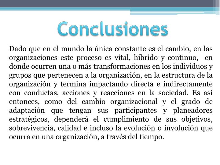 PPT Administración del Cambio Estratégico “CAMBIO