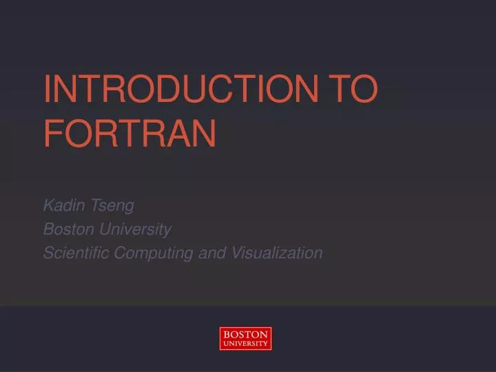 introduction to fortran n.