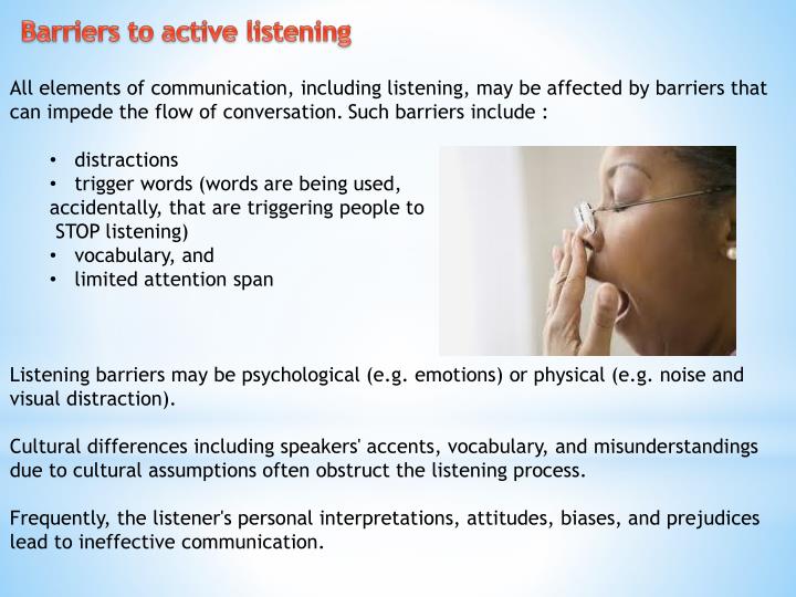listening barriers This ppt will help u, what are the barriers to effective listening. listening barriers This ppt will help u, what are the barriers to effective listening.