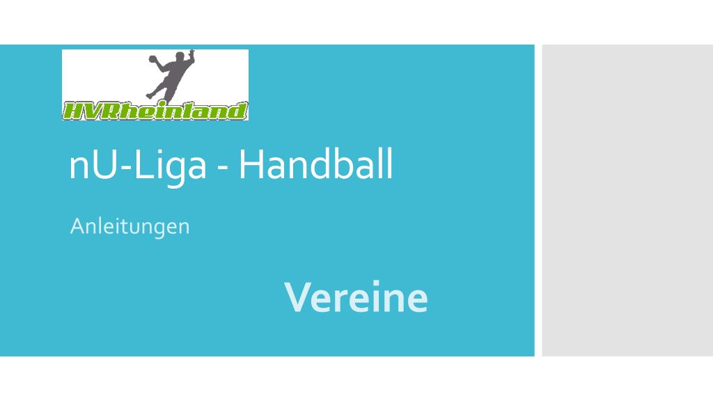 PPT - nU -Liga - Handball PowerPoint Presentation, free download -  ID:2205348
