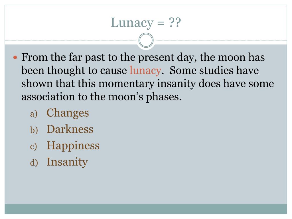 definition of lunacy definition of lunacy
