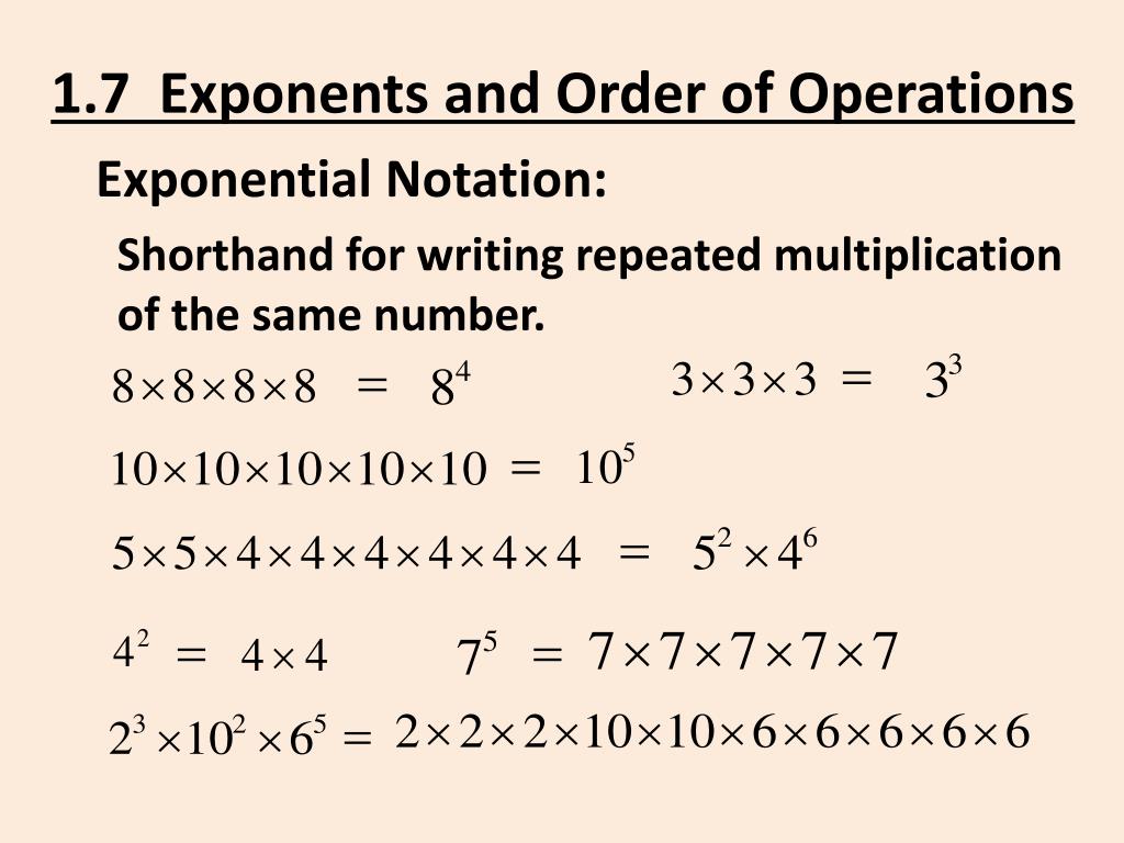 PPT - 21.21 Exponents and Order of Operations PowerPoint