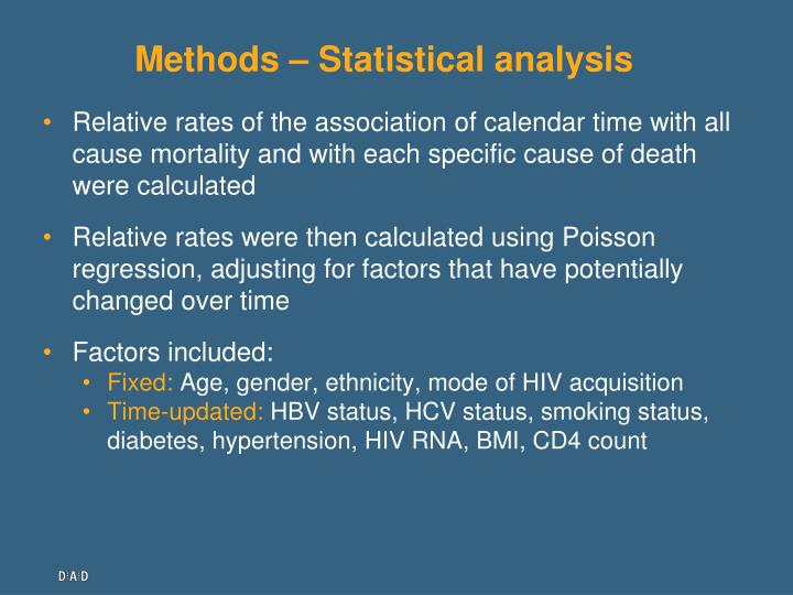 statistical analysis causes and death and illness The study does not prove that obesity causes early death, only that people who this was a meta-analysis of 239 cohort studies, carried out in four continents 100,000 people, which included data about bmi and mortality (death) the exclusion of people with chronic illness, who died within five years,. statistical analysis causes and death and illness The study does not prove that obesity causes early death, only that people who this was a meta-analysis of 239 cohort studies, carried out in four continents 100,000 people, which included data about bmi and mortality (death) the exclusion of people with chronic illness, who died within five years,.