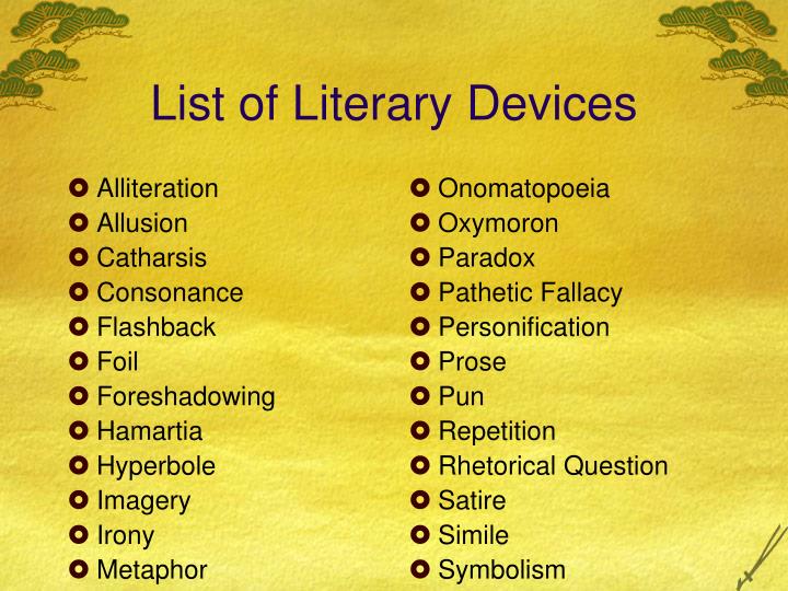 literary devices ppt presentation