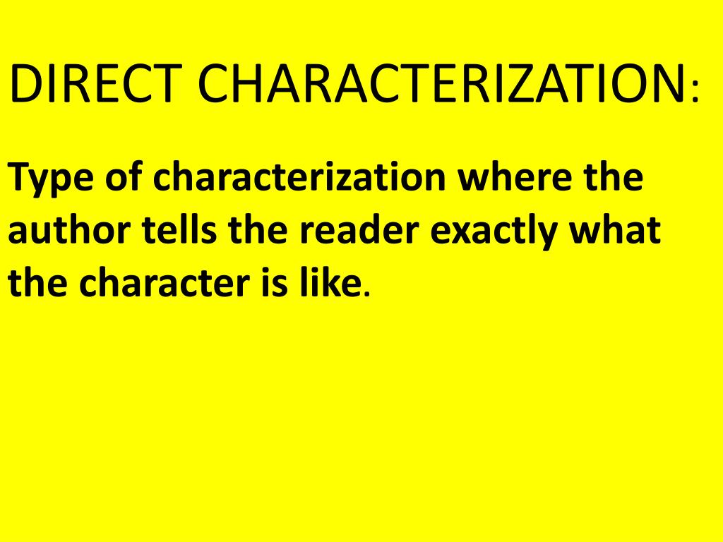 literary definition characterization