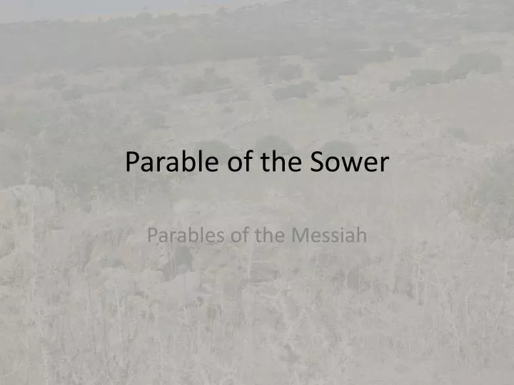 parable of the sower n.