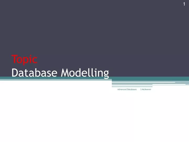 PPT Topic Database Modelling PowerPoint Presentation, free download