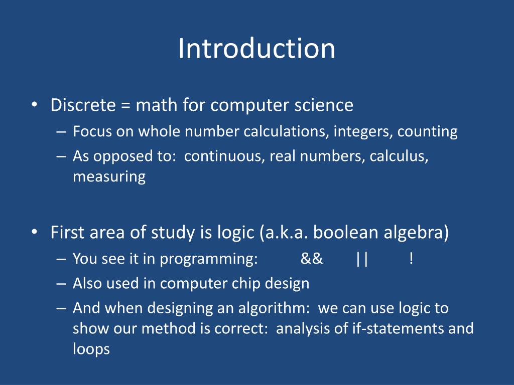 Discrete mathematics