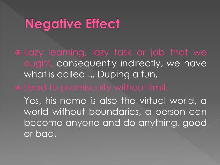 what is the meaning of negative effect