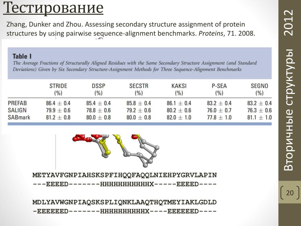 Тест 20 урал. Protein sequence alignment Test.