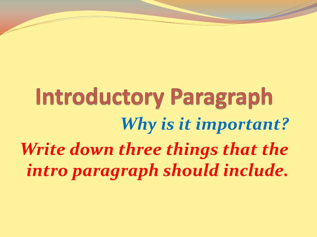 how to write a report introduction paragraph