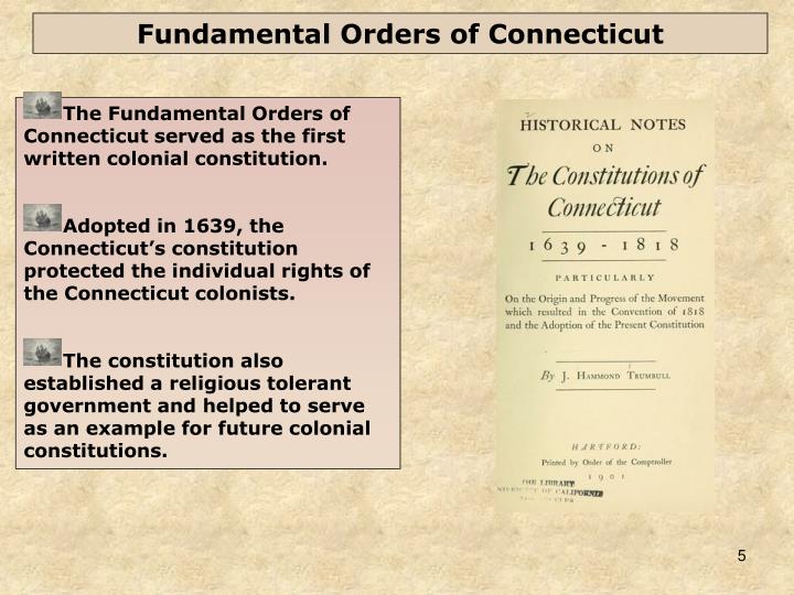 where was the fundamental orders of connecticut written