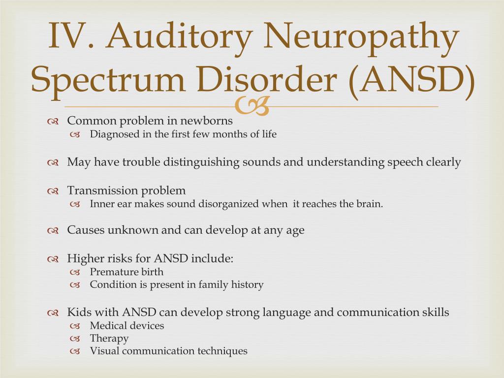 auditory neuropathy spectrum disorder auditory neuropathy spectrum disorder