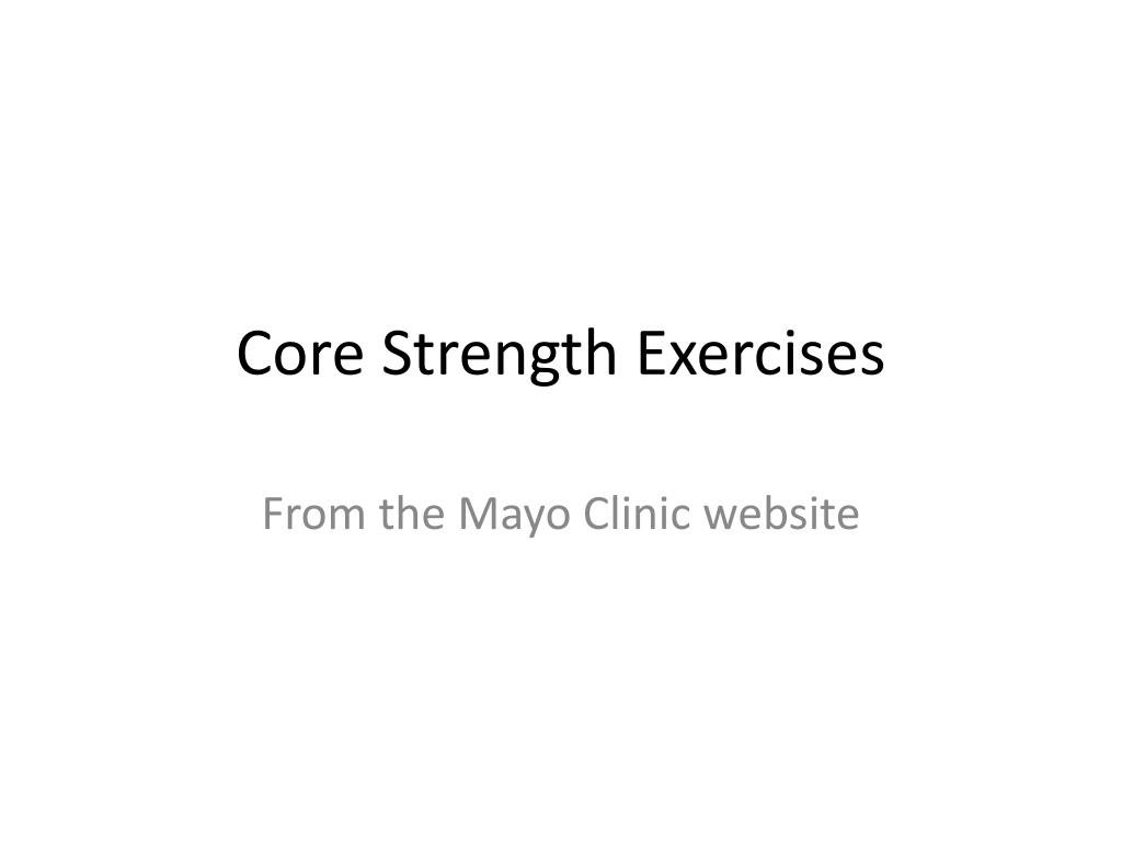 PPT Core Strength Exercises PowerPoint Presentation free