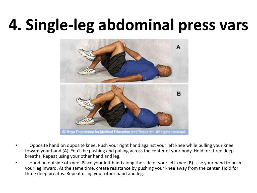 Leg slide exercise - Mayo Clinic