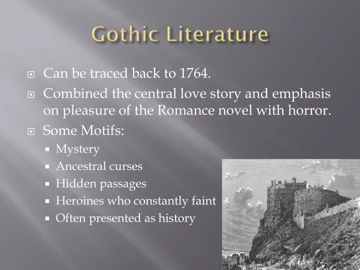 gothic literature research task