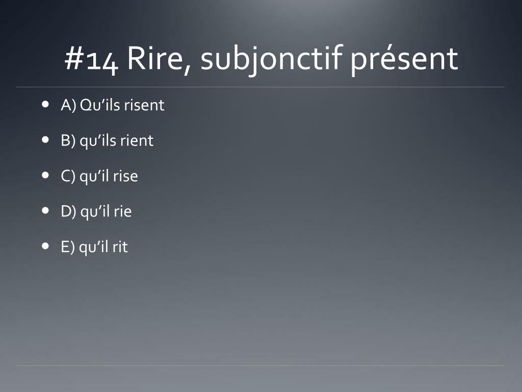 Conjugaison Verbe Rire PPT - Capsule sur l’accord du verbe avec son sujet PowerPoint