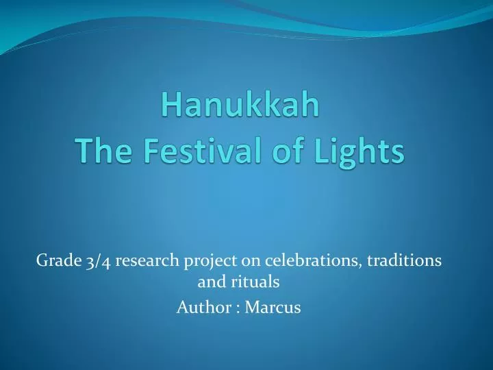 hanukkah the festival of lights n.