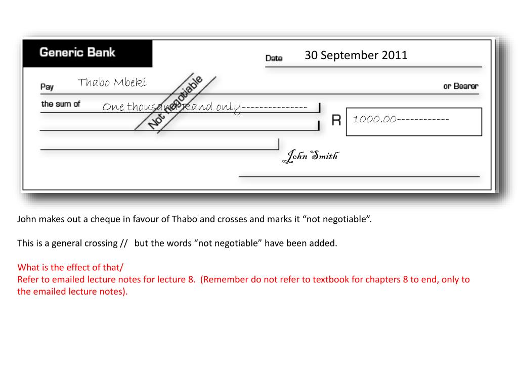 Cross Cheque Meaning