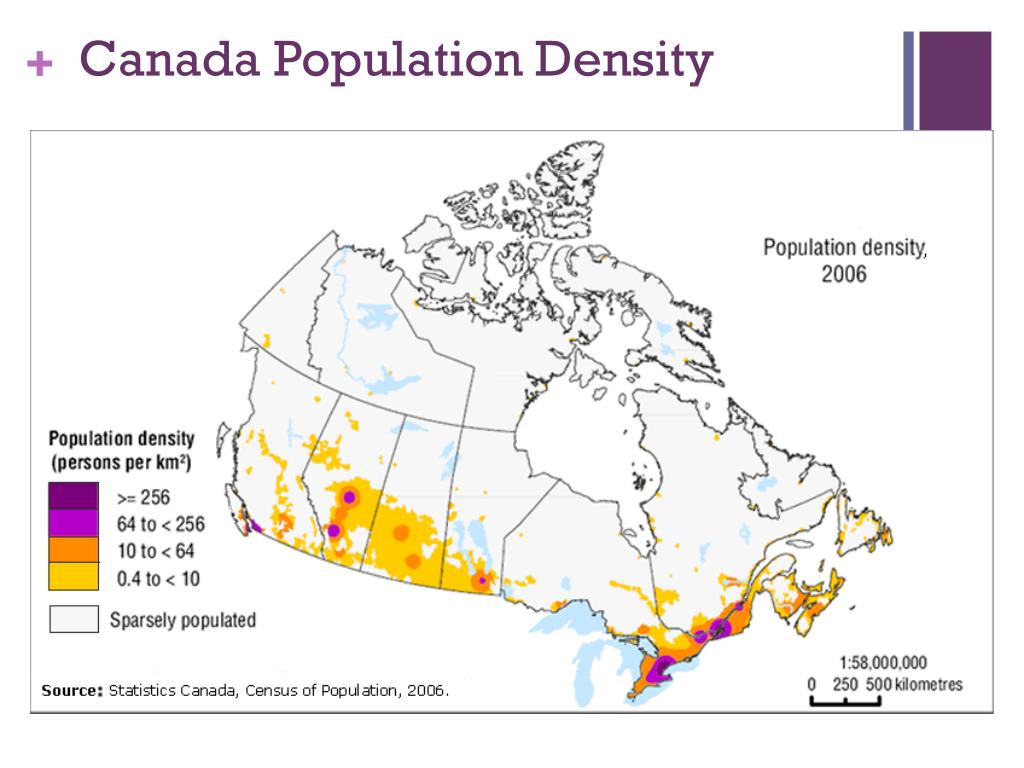 Расселение сша. Карта плотности населения Канады. Плотность населения Канады. Распределение населения Канады. Карта Канады по плотности населения.