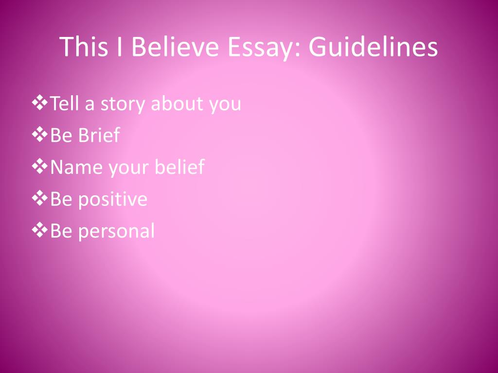 good this i believe essay topics