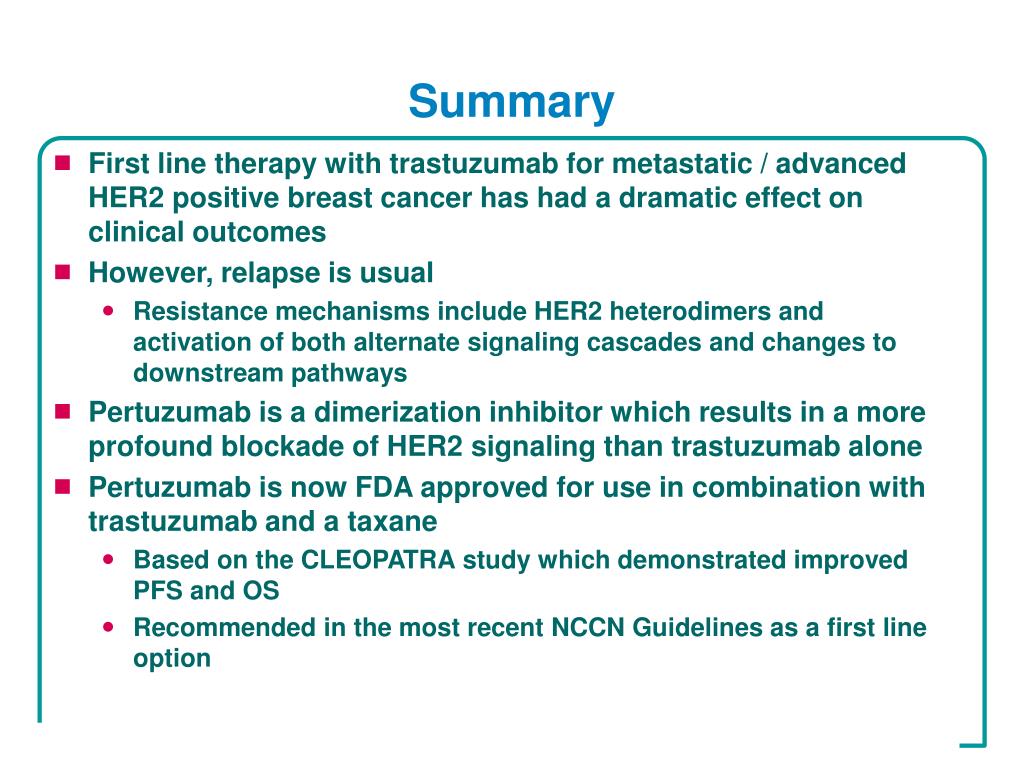 PPT - First line therapeutic options for HER2 positive metastatic ...