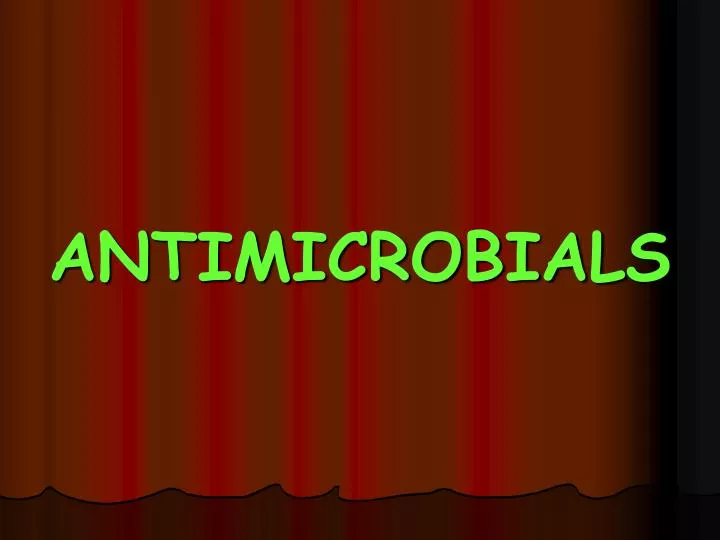 antimicrobials n.