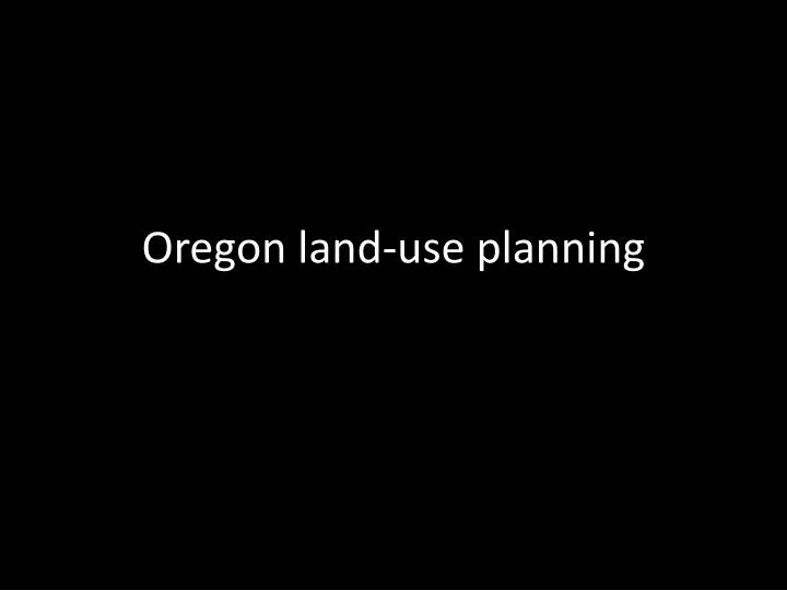 oregon land use planning n.