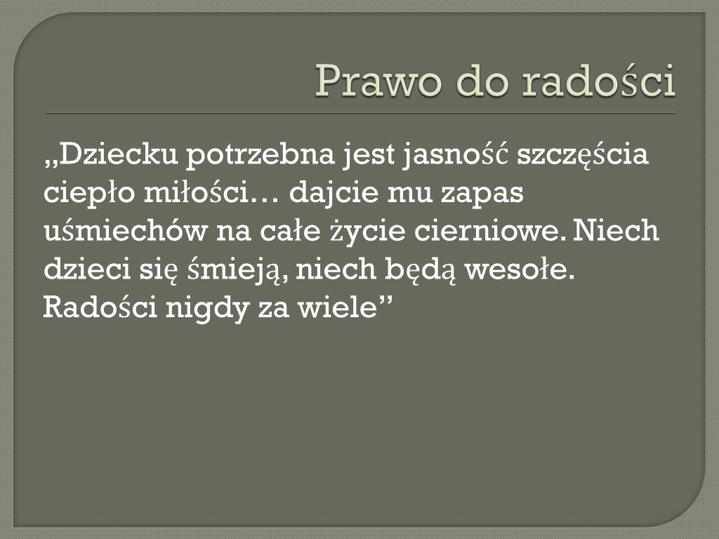 Błądzić Jest Rzeczą Ludzką Rozprawka PPT - Prawa Dziecka PowerPoint Presentation, free download - ID:2214976