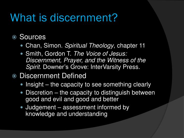 PPT Spiritual discernment and Direction PowerPoint Presentation ID2215000