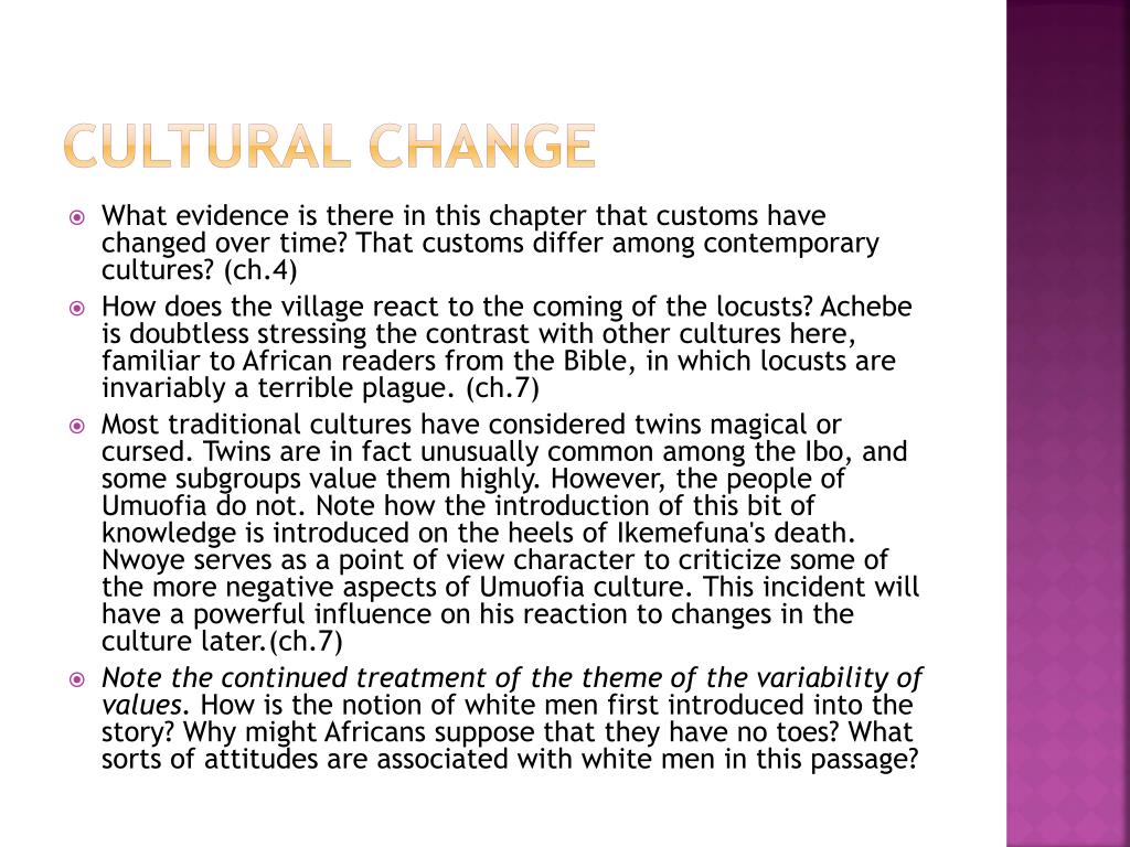 essay about cultural change