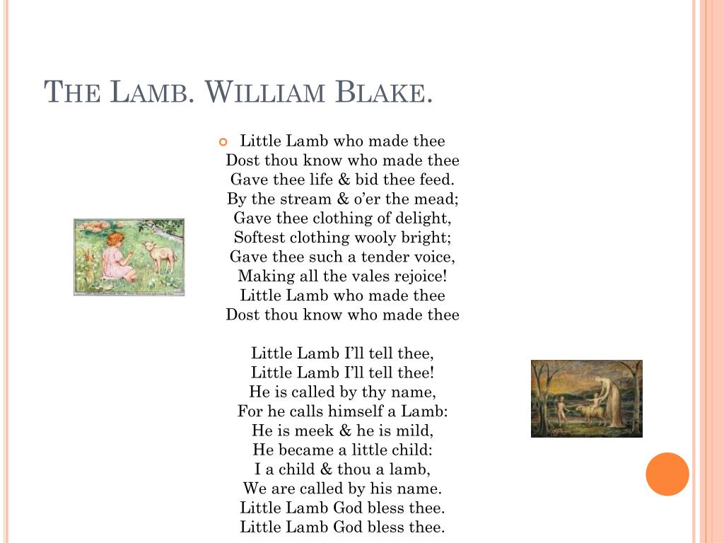 PPT The Lamb By William Blake PowerPoint Presentation Free Download   The Lamb William Blake L 