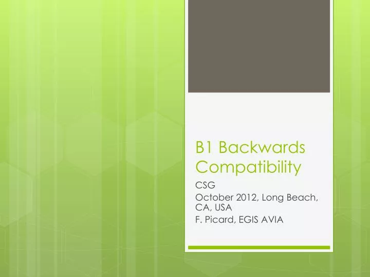 b1 backwards compatibility n.