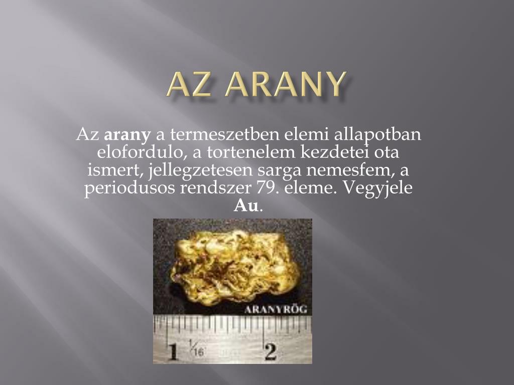 PPT - Az arany PowerPoint Presentation, free download - ID:2216445