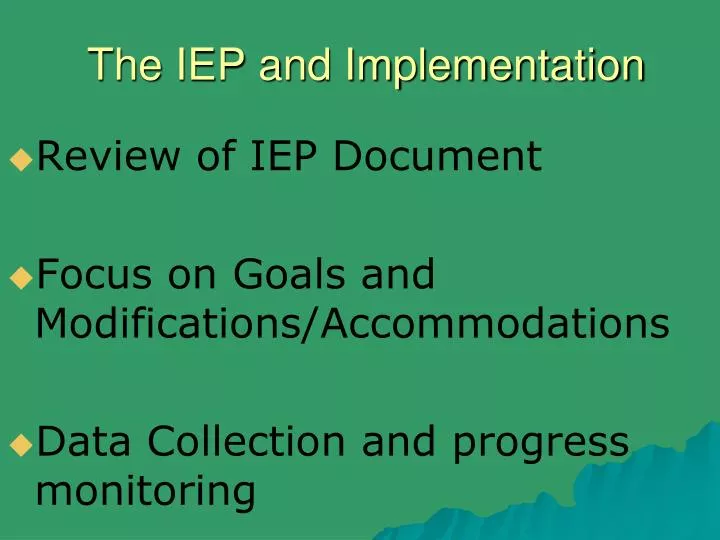 the implementation and monitoring of the ieps essay Legal requirements for individualized education programs the idea and federal special education regulations include requirements for ieps - how to write ieps, legal requirements for ieps, iep teams, iep team members, tips on negotiating with the school for quality special education services, iep caselaw, free publications about ieps from. the implementation and monitoring of the ieps essay Legal requirements for individualized education programs the idea and federal special education regulations include requirements for ieps - how to write ieps, legal requirements for ieps, iep teams, iep team members, tips on negotiating with the school for quality special education services, iep caselaw, free publications about ieps from.