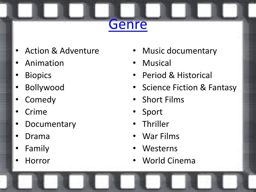 movie genre powerpoint presentation