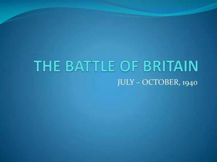 the battle of britain n.