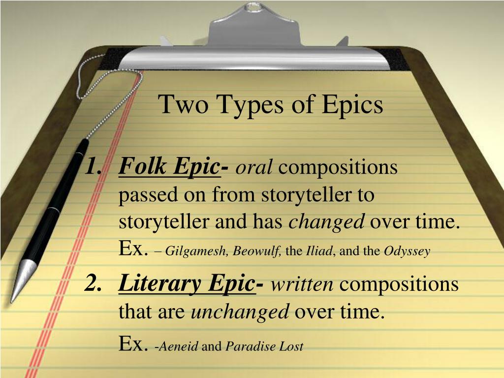 Ppt The Epic Poem And The Epic Hero Powerpoint Presentation Free