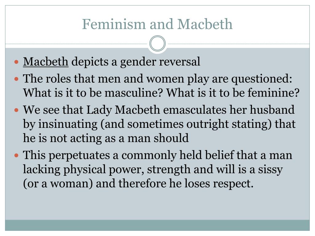feminism in macbeth essay