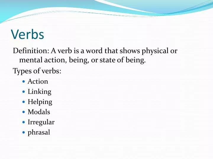 presentation verb definition