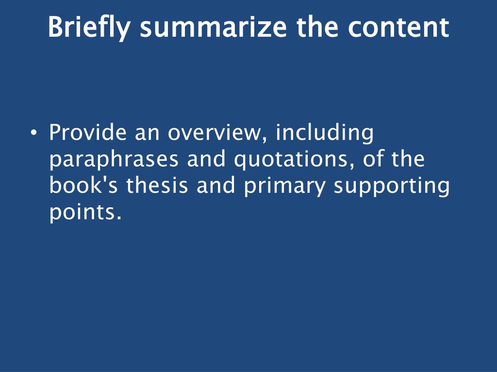 PPT - Steps for Writing a Good Book Review PowerPoint Presentation ...