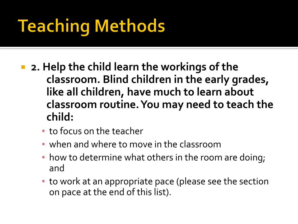 PPT How To Teach Blind Students PowerPoint Presentation Free